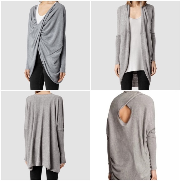 All saints itat reversible twist shrug sweater - Picture 2 of 2